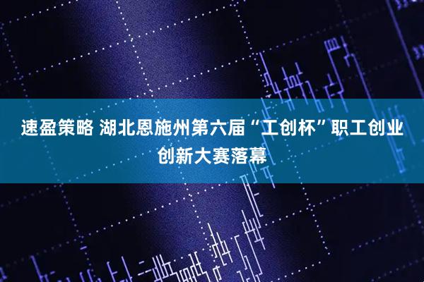 速盈策略 湖北恩施州第六届“工创杯”职工创业创新大赛落幕