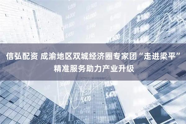 信弘配资 成渝地区双城经济圈专家团“走进梁平” 精准服务助力产业升级